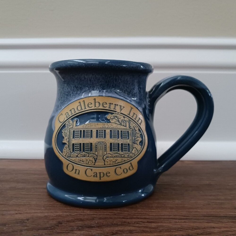 DENEEN POTTERY Handthrown‎ Candleberry Inn on Cape Cod Mass Blue Coffee Mug